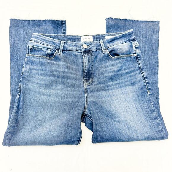 Frame Le Crop Mini Boot Lupine LCMBRA865 Denim Jeans Size 33 - Picture 4 of 8